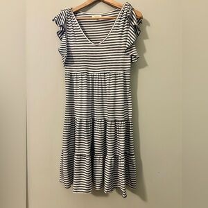 Max Studio Black and White Tiered Dress, Size Small